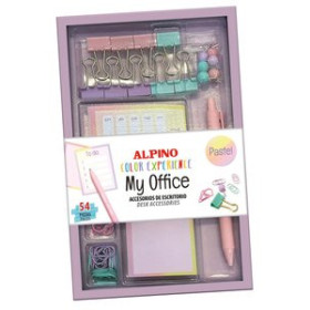 Organizadores sobremesa SET de PAPELERIA ALPINO COLOR EXPERIENCE OFFICE PASTEL 54 PZAS.