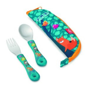 Cubiertos SET de 2 CUBIERTOS MAPED PICNIK JUNGLE FEVER CON ESTUCHE