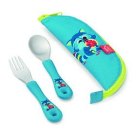 Cubiertos SET de 2 CUBIERTOS MAPED PICNIK MINIIZ MAPACHE CON ESTUCHE