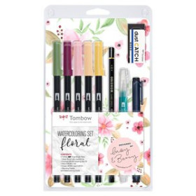 Rotuladores de colores SET LETTERING TOMBOW FLORAL (1x ABT-192