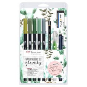 Rotuladores de colores SET LETTERING TOMBOW GREENERY (1x ABT-098