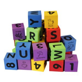 Juegos educativos SET 30 CUBOS FOAM (ALFABETO Y NUMEROS)
