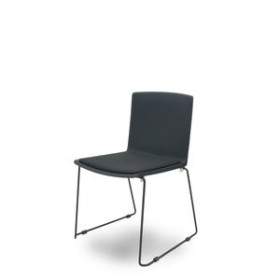 Sillas confidente y de colectividades SILLA PIQUERAS Y CRESPO OPTI523 CONFIDENTE CHASIS NEGRO ASIENTO Y RESPALDO TAPIZADOS NEGRO