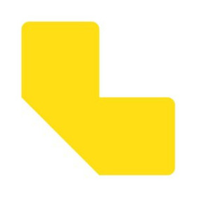 Señalización SIMBOLO ADHESIVO TARIFOLD FORMA "L" 100x50 mm. PARA SUELO AMARILLO BOLSA DE 10