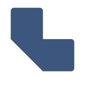 Señalización SIMBOLO ADHESIVO TARIFOLD FORMA "L" 100x50 mm PARA SUELO AZUL BOLSA DE 10