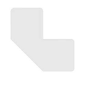 Señalización SIMBOLO ADHESIVO TARIFOLD FORMA "L" 100x50 mm PARA SUELO BLANCO BOLSA DE 10