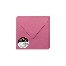 Sobres de alta gama SOBRE CLAIREFONTAINE POLLEN 165x165 120g ROSA HORTENSIA PAQUETE DE 20