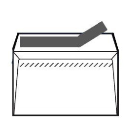 Sobres con tira de silicona SOBRE SAM ECOSAM+ 110x220 BLANCO 105g OPEN (SILICONA) CAJA de 500