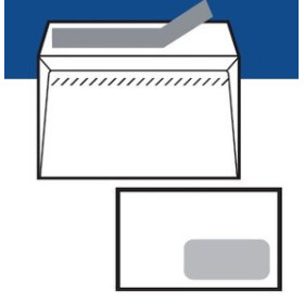 Sobres con tira de silicona SOBRE SAM ECOSAM+ 110x220 BLANCO 105g OPEN V.DCHA.(SILICONA) CAJA de 500