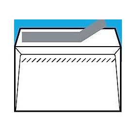 Sobres con tira de silicona SOBRE SAM OPEN LUX 110x220 BLANCO 100g  (SILICONA) CAJA de 500