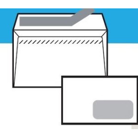 Sobres con tira de silicona SOBRE SAM 110x220 BLANCO 90g OPEN V.DCHA.(SILICONA) ESPECIAL LASER CAJA de 500