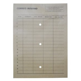 Sobres bolsa (kraft) SOBRE-BOLSA REFORZ. SAM 260x360 KRAFT 120g CORREO INTERNO IMPRESO 2 CARAS CAJA de 100