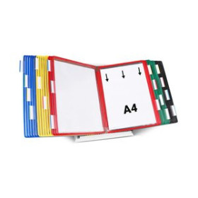 Paneles de información de fundas SOPORTES DE SOBREMESA METALICO TARIFOLD PARA 30 FUNDAS A4 COLORES SURTIDOS (incluye 30 fundas)