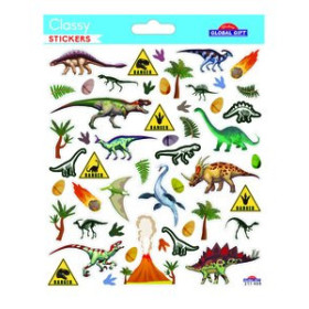 Stickers en bolsa STICKERS GRUPO GLOBAL GIFT BOLSA 1h CLASSY DINOSAURIOS