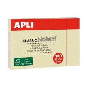 Notas adhesivas reposicionables TACO NOTAS APLI 50X75 ESTANDAR