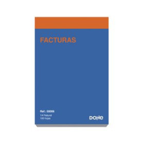 Talonarios castellano TALONARIO FACTURAS 1/4  NATURAL SIMPLE DOHE