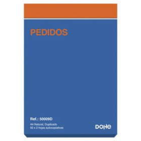 Talonarios castellano TALONARIO PEDIDOS A4 NATURAL DUPLICADO DOHE