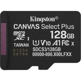 Tarjetas SD TARJETA MEMORIA SECURE DIGITAL MICRO 128GB KINGSTON SDXC CANVAS SELECT PLUS GEN3 (Incluye Canon LPI de 0.24 )