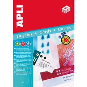 Tarjetas de visita TARJETAS de VISITA APLI para IMPRESORA MICROPERFORADA CONVENCION 200g 90x55mm BLISTER 10h 80 uds.(02794)