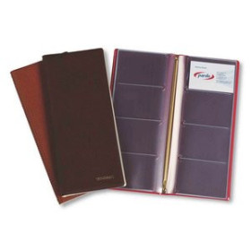 Tarjeteros de lomo soldado TARJETERO lomo soldado PARDO PVC EXTRA 2/3 20 fundas 160 tarjetas NEGRO