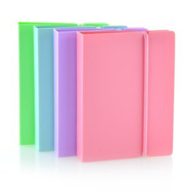 Tarjeteros de bolsillo TARJETERO MINI OFFICE BOX BLUSH ANILLAS C/GOMA 40 tarjetas SURTIDO EXPOSITOR de 20