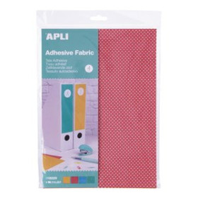 Kits de manualidades TELA ADHESIVA APLI A4 TOPOS 4 SURTIDOS