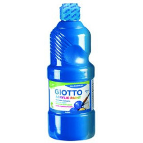 Pinturas acrílicas TEMPERA ACRILICA GIOTTO 500 ml AZUL CYAN