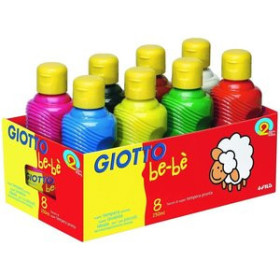 Témperas líquidas TEMPERA GIOTTO BEBE LIQUIDA SCHOOLPACK 8 BOTES x 250 ml