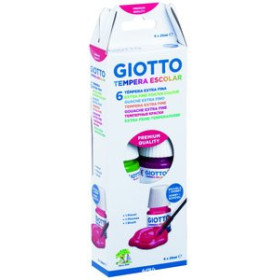 Témperas clásicas TEMPERA GIOTTO ESCOLAR 25 ml (botella) ESTUCHE de 6