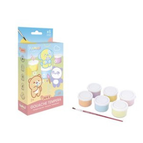 Témperas clásicas TEMPERA JOVI KAWAII 35 ml (bote)  COLORES PASTEL ESTUCHE de 6