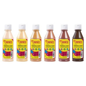 Témperas líquidas TEMPERA JOVI LIQUIDA  250 ml (botella) SURTIDO COLORES MULTICULTURAL CAJA de 6