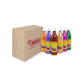 Témperas líquidas TEMPERA JOVI LIQUIDA  500 ml (botella) SURTIDO COLORES SECUNDARIOS CAJA de 6