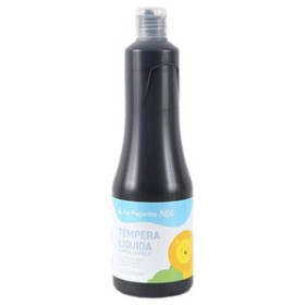 Témperas líquidas TEMPERA LA PAJARITA LIQUIDA 500 ml (botella)  NEGRO TL-12