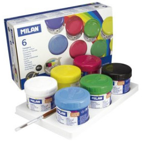 Témperas clásicas TEMPERA MILAN 40 ml (bote) ESTUCHE de 6 COLORES SURTIDOS