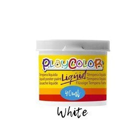 Témperas líquidas TEMPERA PLAYCOLOR LIQUID 40 ml (bote) BLANCO ESTUCHE de  6