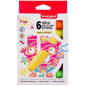 Témperas sólidas TEMPERA SOLIDA BRUYNZEEL COLORES NEON ESTUCHE de 6