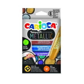 Témperas sólidas TEMPERA SOLIDA CARIOCA TEMPERELLO POCKET METALLIC 10Gr. ESTUCHE de 6 COLORES
