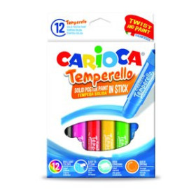 Témperas sólidas TEMPERA SOLIDA CARIOCA TEMPERELLO POCKET 10Gr. ESTUCHE de 12 COLORES