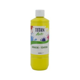 Témperas líquidas TEMPERA TITAN ARTS CREATIVE ESCOLAR 500ml AMARILLO