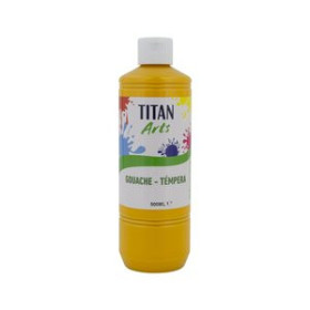 Témperas líquidas TEMPERA TITAN ARTS CREATIVE ESCOLAR 500ml AMARILLO INDIO