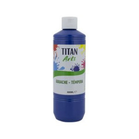 Témperas líquidas TEMPERA TITAN ARTS CREATIVE ESCOLAR 500ml AZUL OSCURO