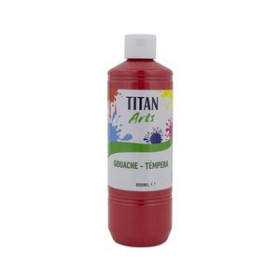 Témperas líquidas TEMPERA TITAN ARTS CREATIVE ESCOLAR 500ml BERMELLON