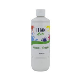 Témperas líquidas TEMPERA TITAN ARTS CREATIVE ESCOLAR 500ml BLANCO