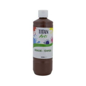 Témperas líquidas TEMPERA TITAN ARTS CREATIVE ESCOLAR 500ml MARRON OSCURO