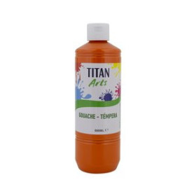 Témperas líquidas TEMPERA TITAN ARTS CREATIVE ESCOLAR 500ml NARANJA