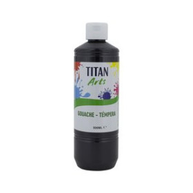 Témperas líquidas TEMPERA TITAN ARTS CREATIVE ESCOLAR 500ml NEGRO
