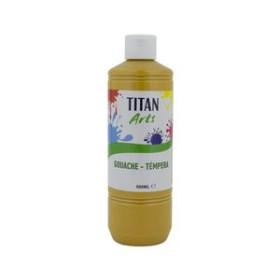 Témperas líquidas TEMPERA TITAN ARTS CREATIVE ESCOLAR 500ml OCRE