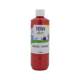 Témperas líquidas TEMPERA TITAN ARTS CREATIVE ESCOLAR 500ml ROJO