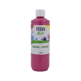 Témperas líquidas TEMPERA TITAN ARTS CREATIVE ESCOLAR 500ml ROSA