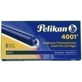 Tinta para estilográficas TINTA ESTILOGRAFICA PELIKAN CAJA 5 CARTUCHOS GTP/5 GIGANTES AZUL REAL (310748)